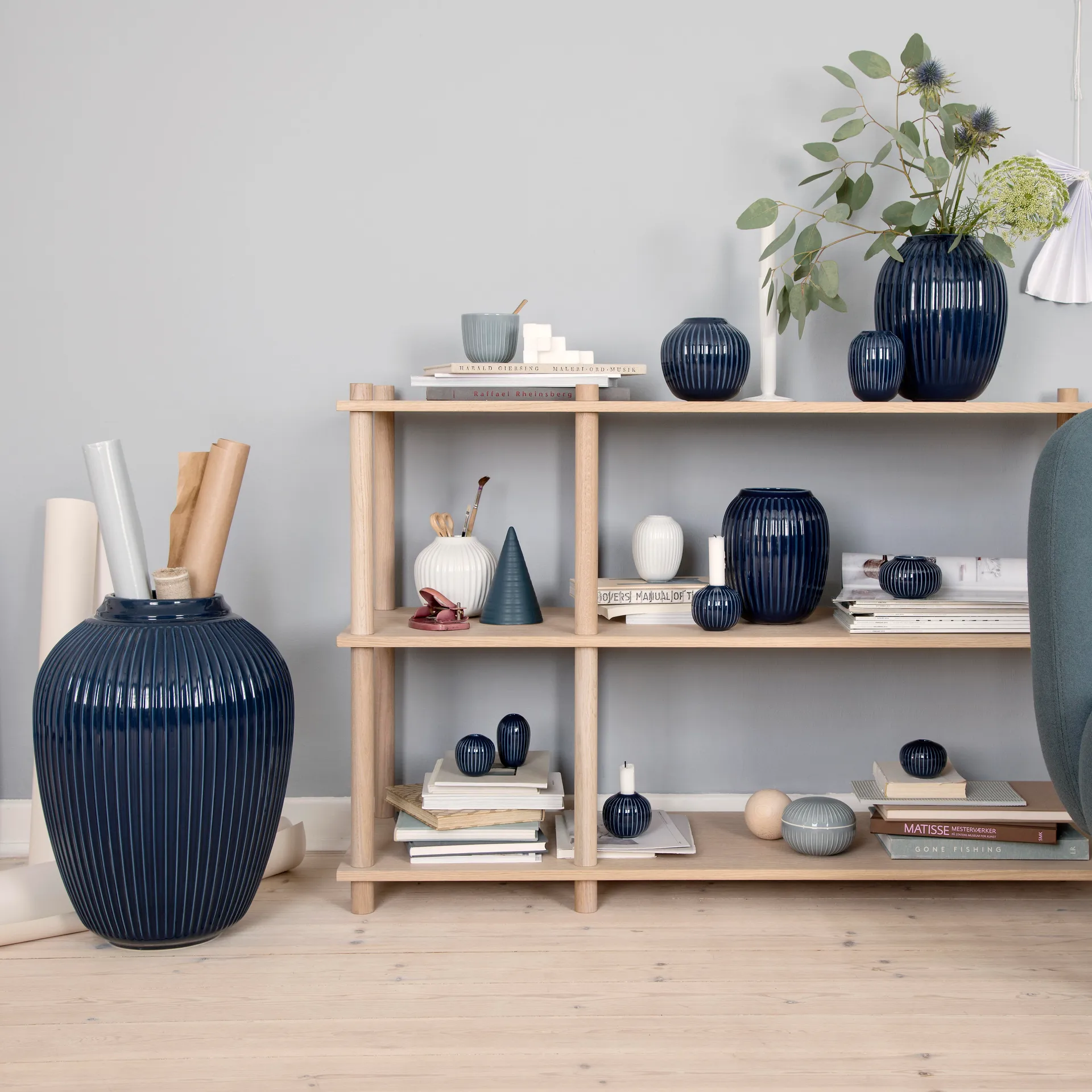 Vase Hammershøi grand, indigo Kähler