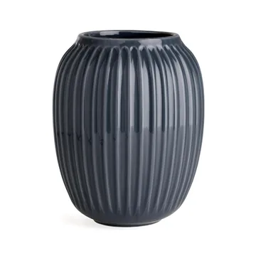 Vase Hammershøi - Gris anthracite, moyen 21 cm - Kähler