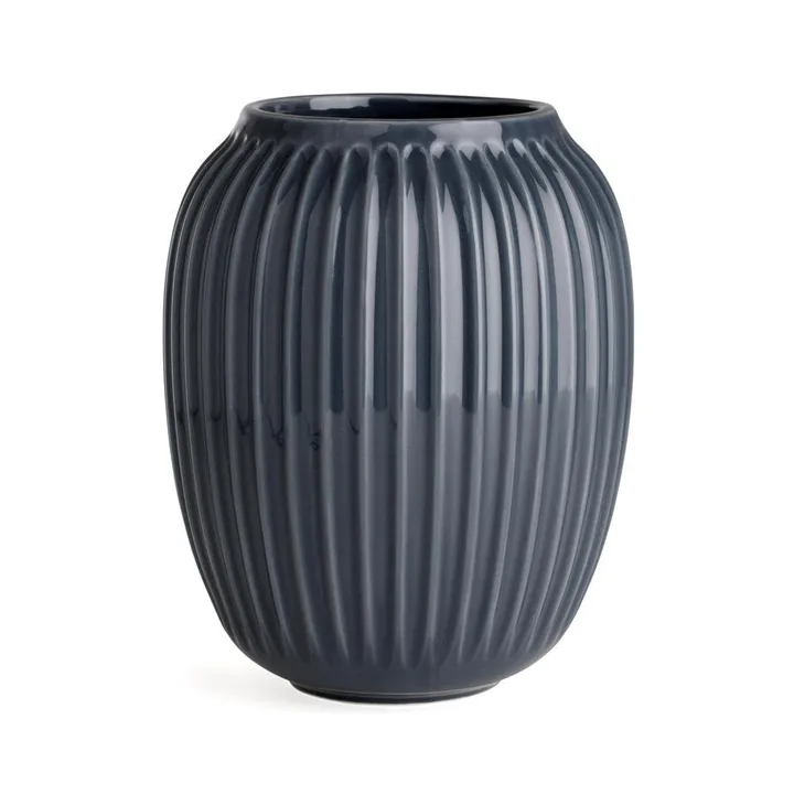 Vase Hammershøi - Gris anthracite, taille M 21 cm - Kähler