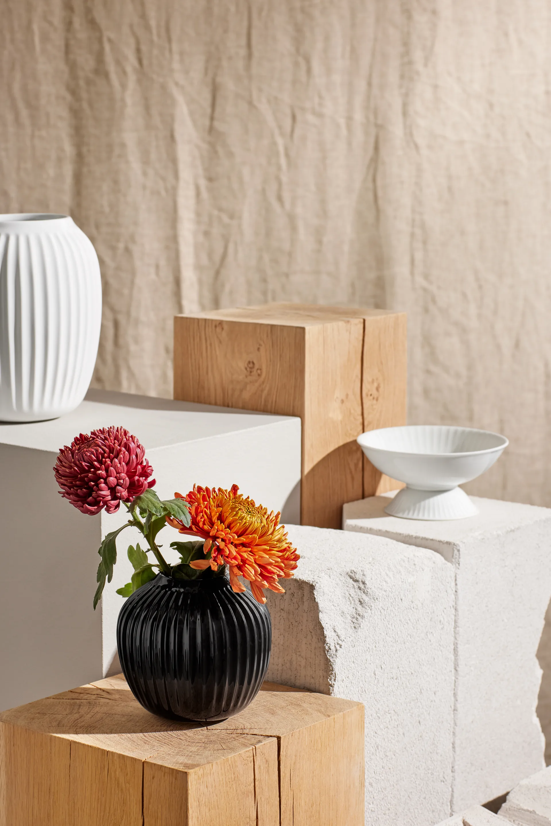 Vase Hammershøi, Noir, petit 13 cm Kähler