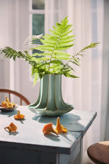 Vase Kantarell - Vert, 20,5 cm - Kähler