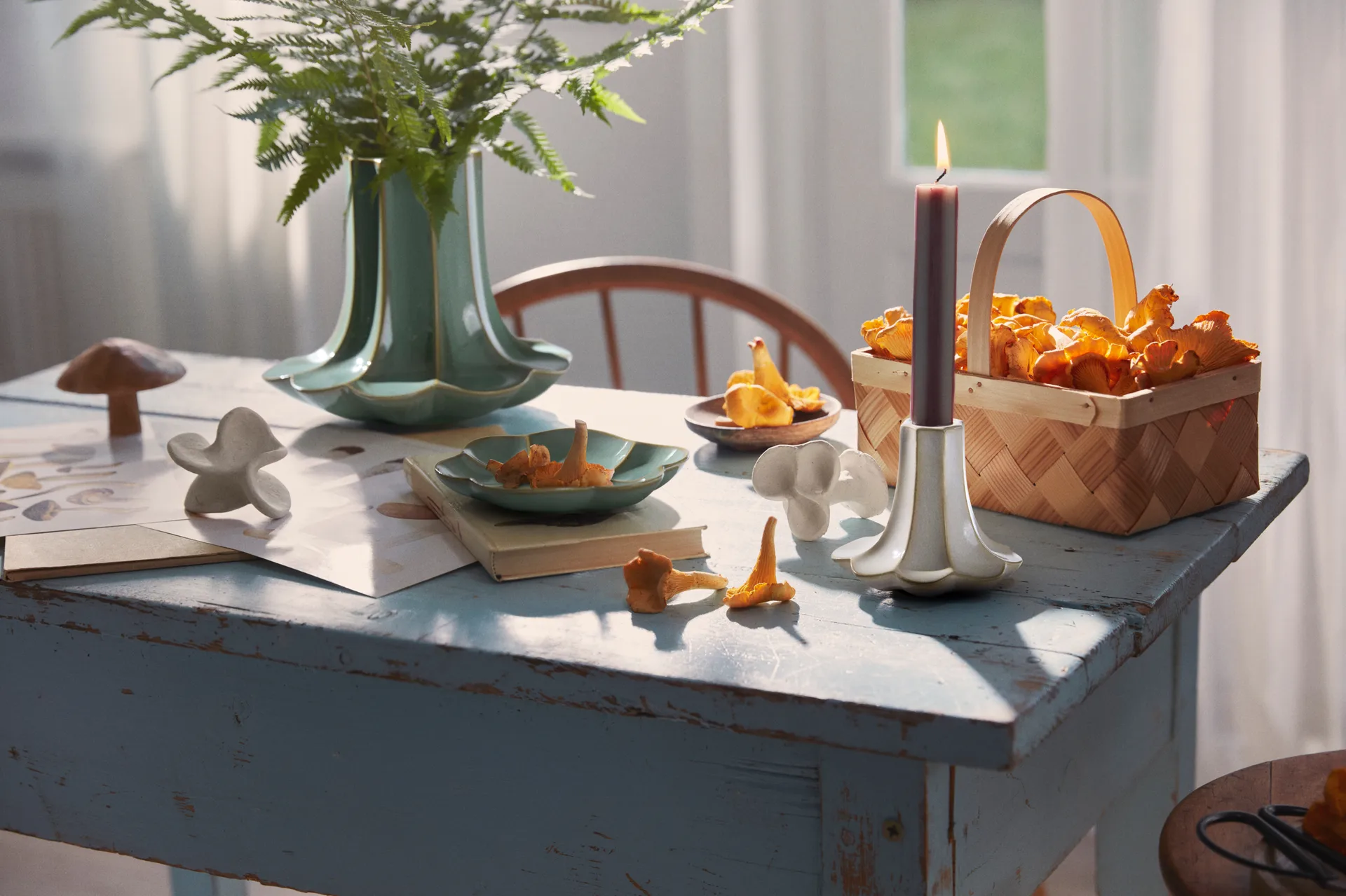 Vase Kantarell, Vert, 20,5 cm Kähler