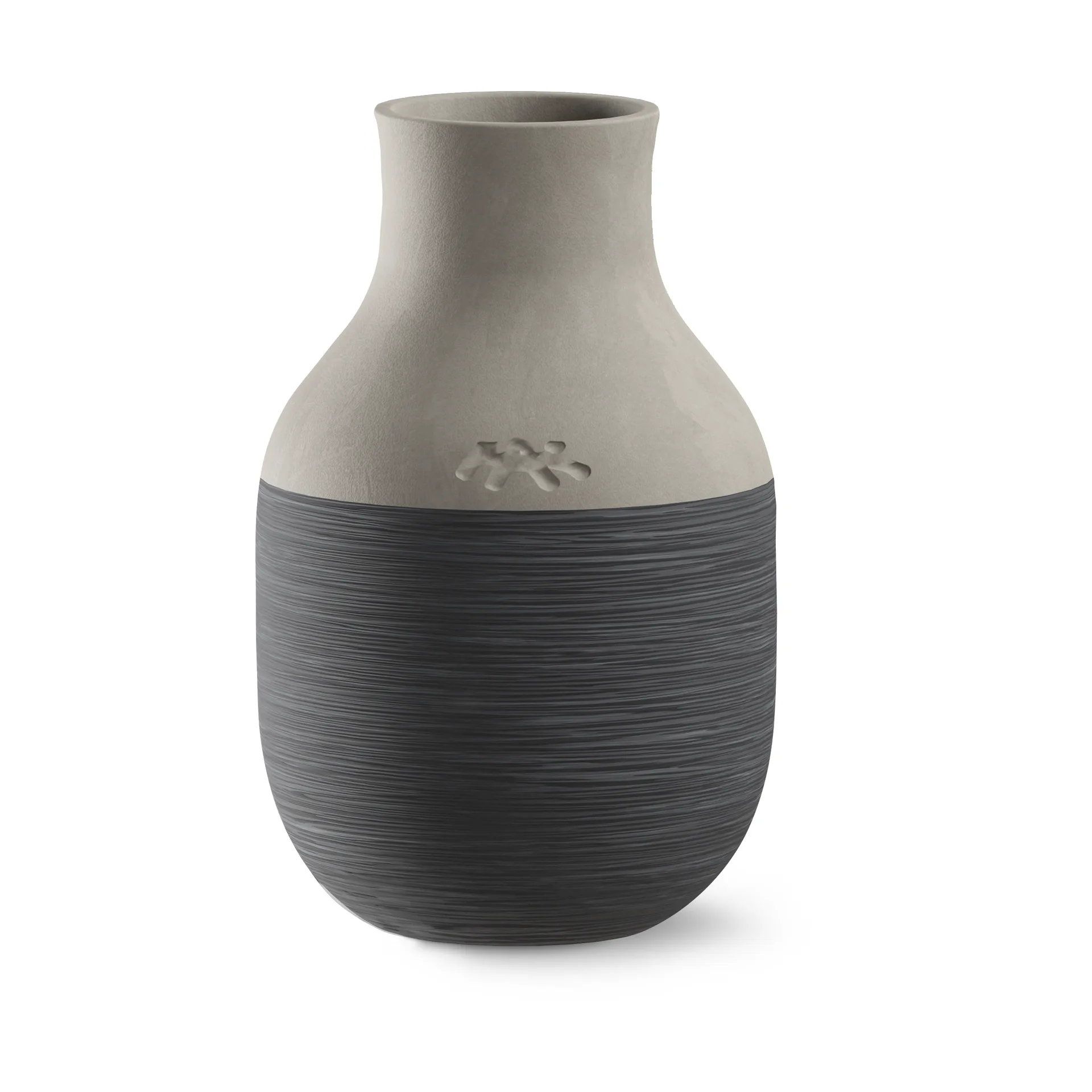 Vase Omaggio Circulare H12.5 cm, Anthracite Gris Kähler