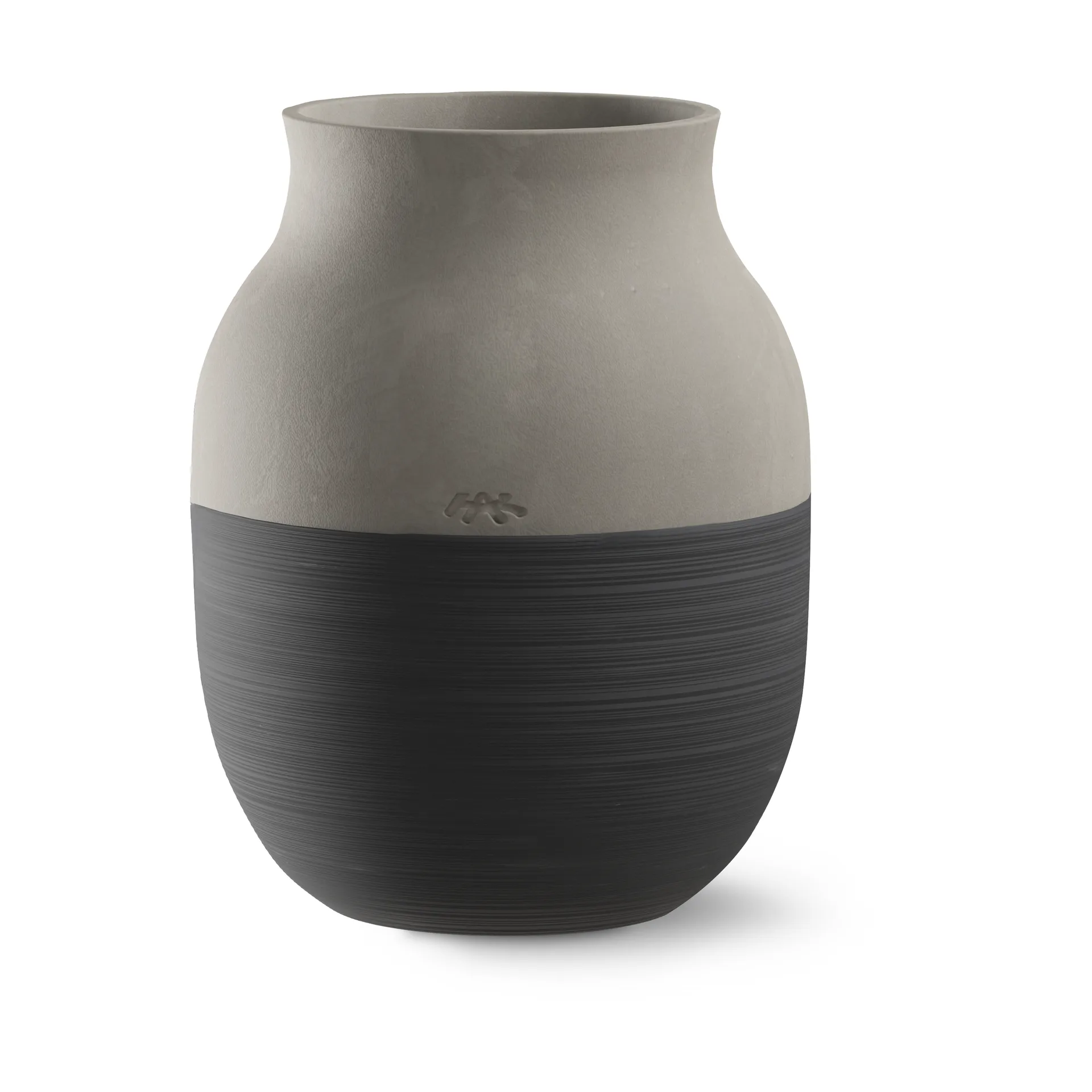 Vase Omaggio Circulare H20 cm, Anthracite Gris Kähler