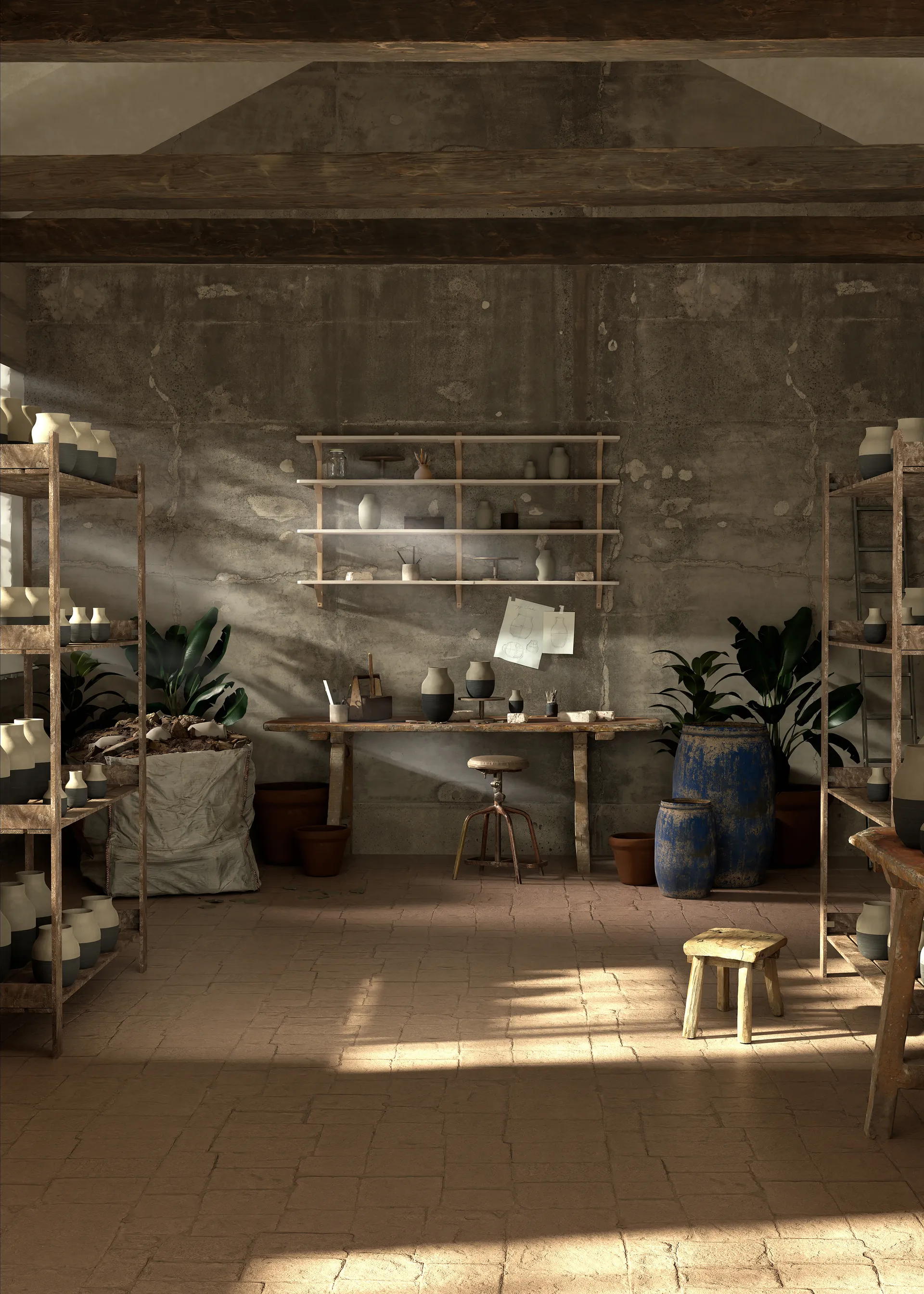 Vase Omaggio Circulare H20 cm, Anthracite Gris Kähler