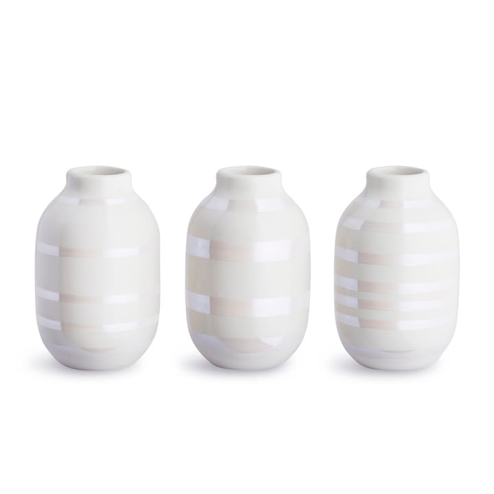Vase Omaggio miniature lot de 3 - blanc nacré - blanc - Kähler