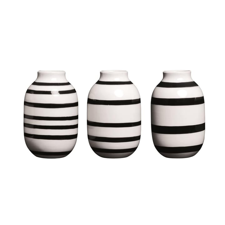 Vase Omaggio miniature lot de 3 - noir-blanc - Kähler