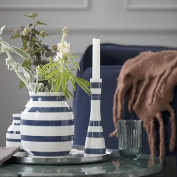 Vase Omaggio moyen - bleu acier - Kähler