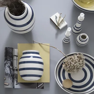 Vase Omaggio moyen - bleu acier - Kähler