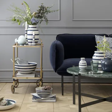 Vase Omaggio petit - bleu acier - Kähler