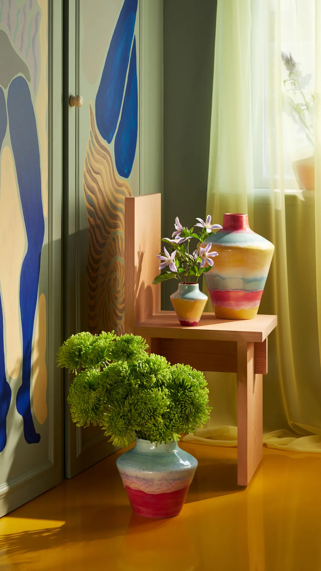 Vase Poppery 20,5 cm, Mint-pink Kähler