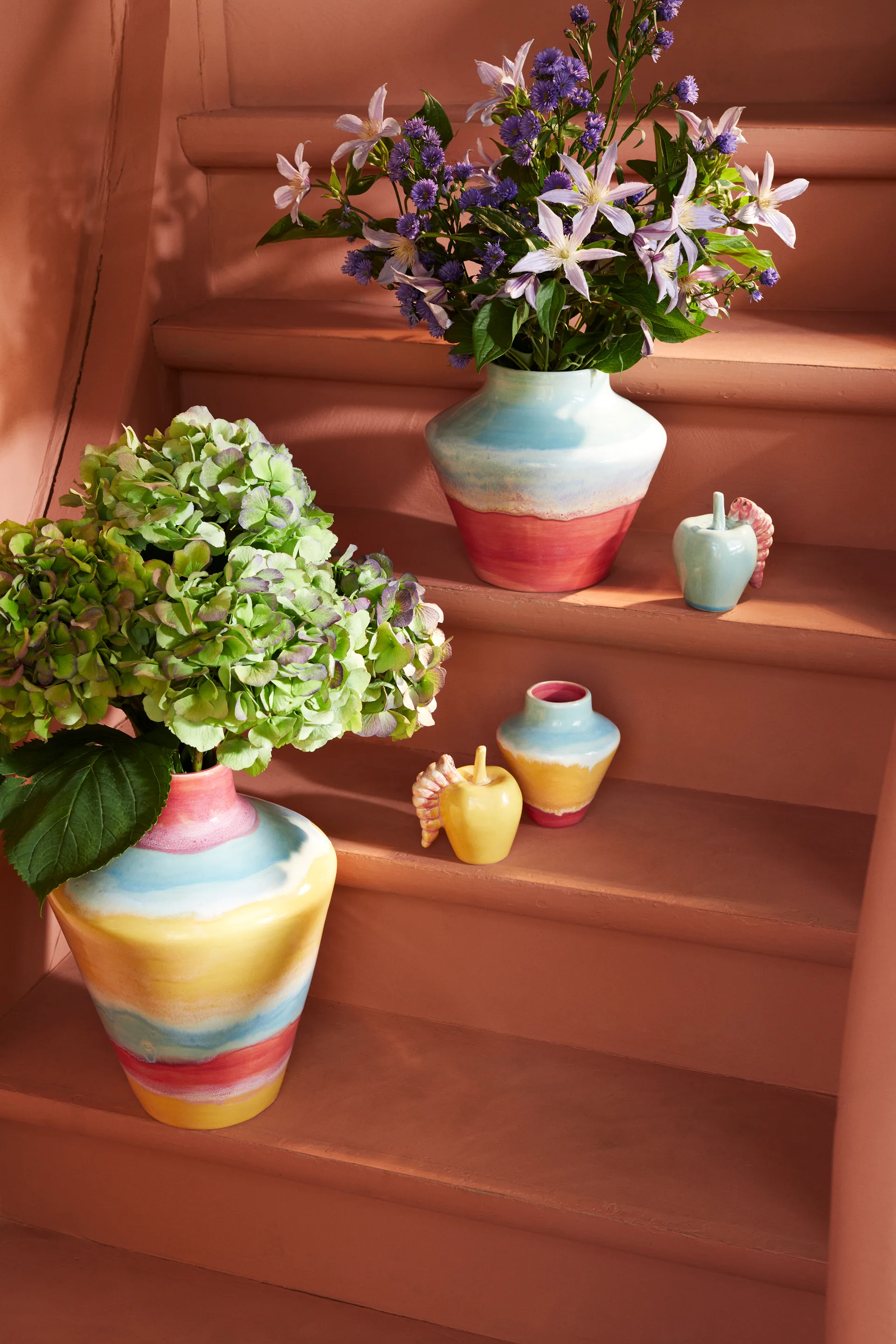 Vase Poppery 20,5 cm, Mint-pink Kähler