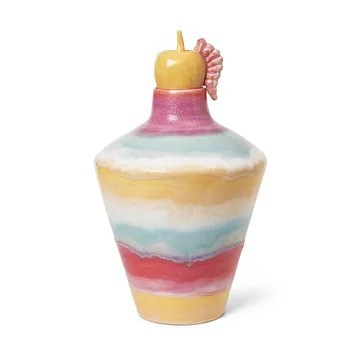 Vase Poppery avec pomme 32 cm - Pink-mint-jaune - Kähler