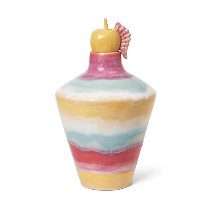 Vase Poppery avec pomme 32 cm - Pink-mint-jaune - Kähler