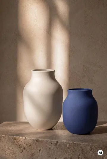 Vase Studio Omaggio - Bleu, 20 cm - Kähler