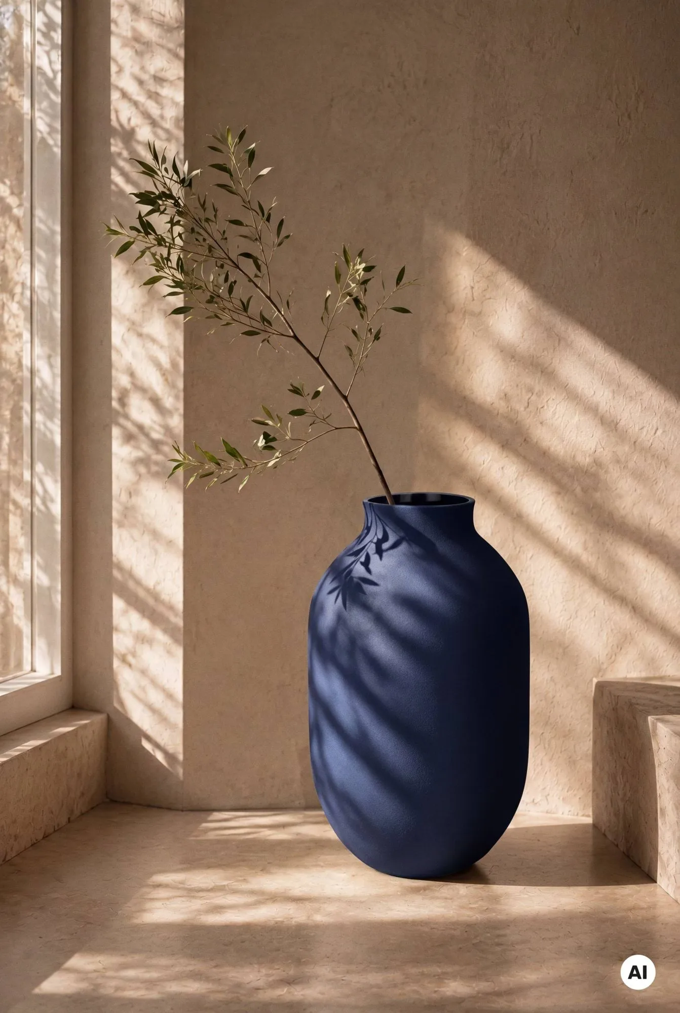 Vase Studio Omaggio, Bleu, 50 cm Kähler
