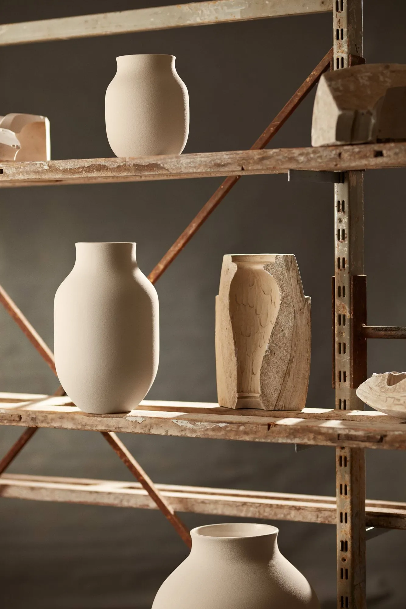 Vase Studio Omaggio, Sand, 20 cm Kähler