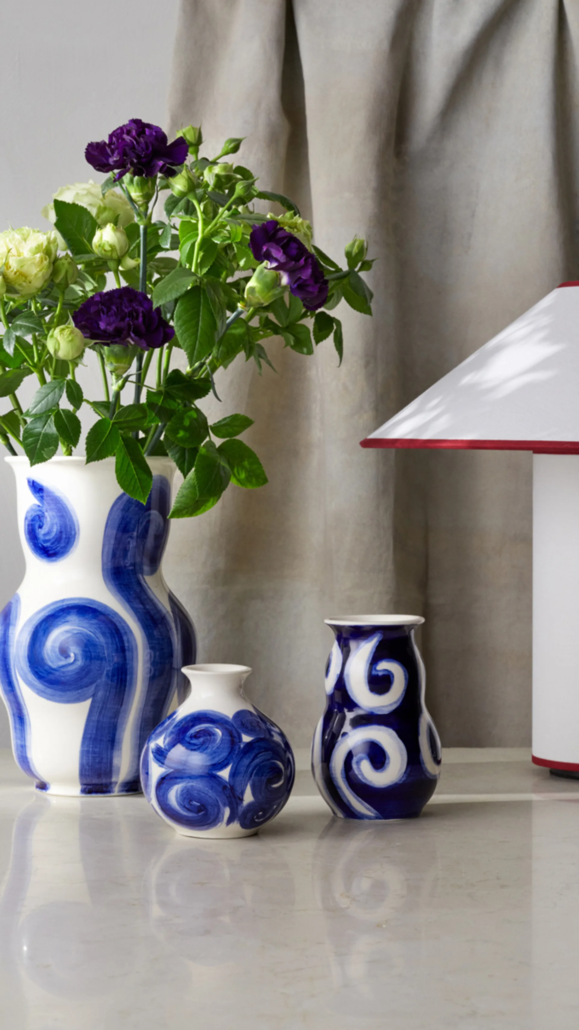 Vase Tulle 22,5 cm, Bleu Kähler