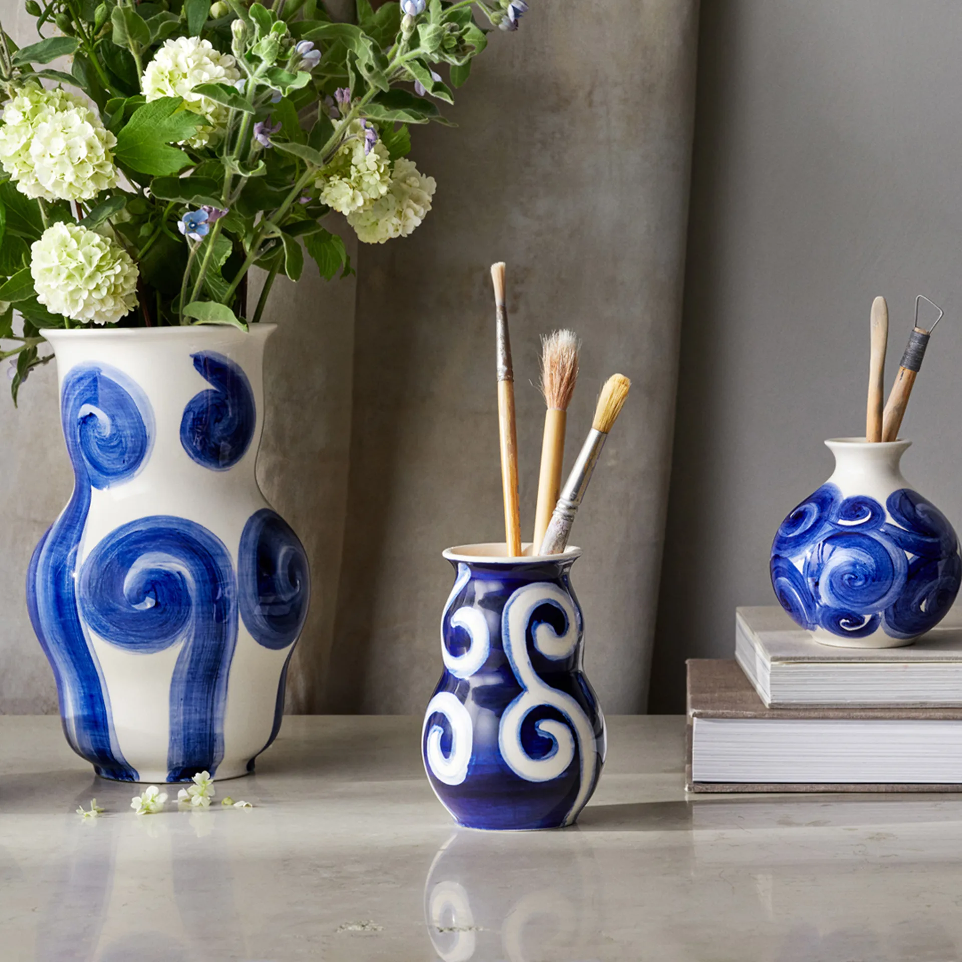 Vase Tulle 22,5 cm, Bleu Kähler