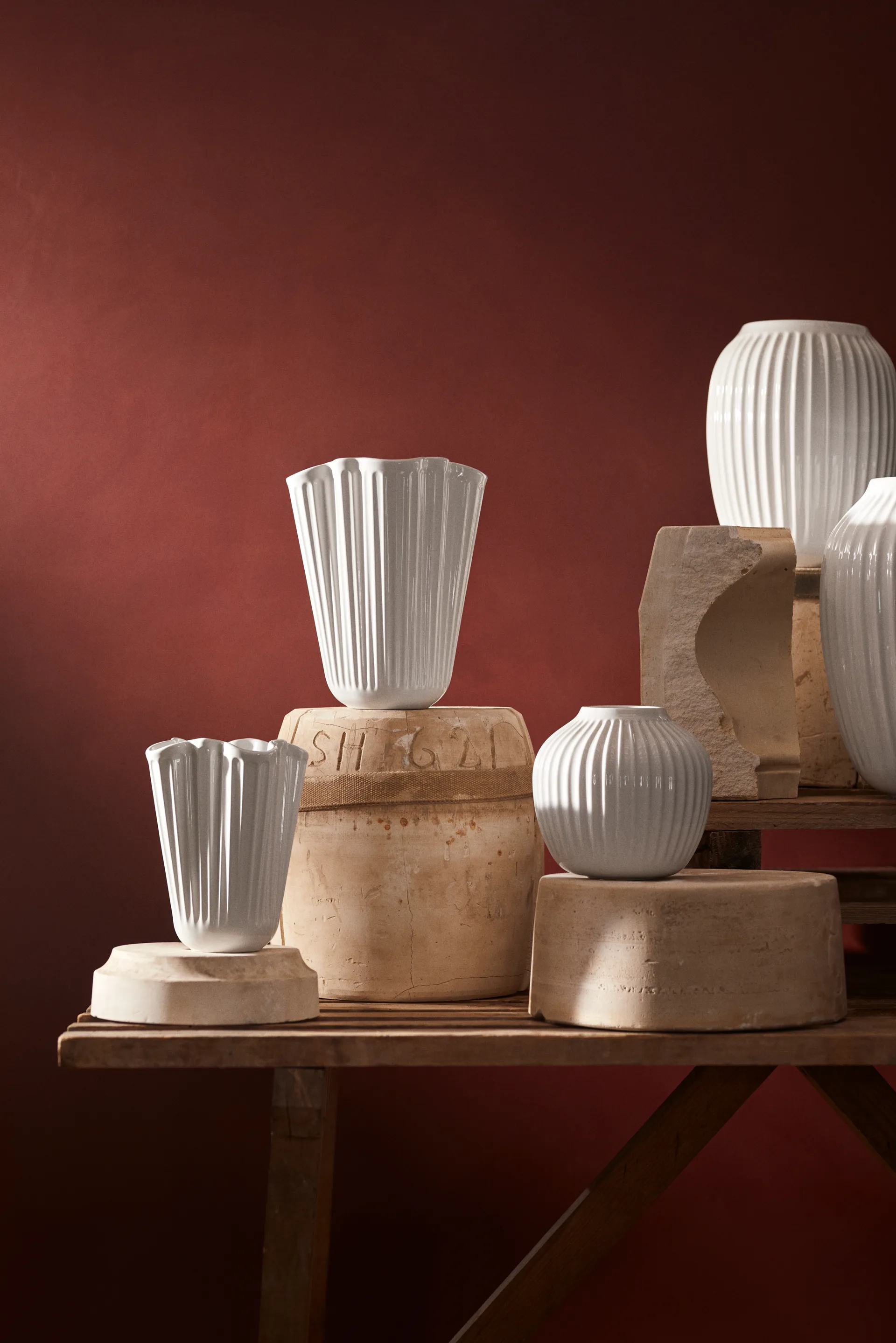 Vase Unfold Hammershøi 16,5 cm, Blanc Kähler