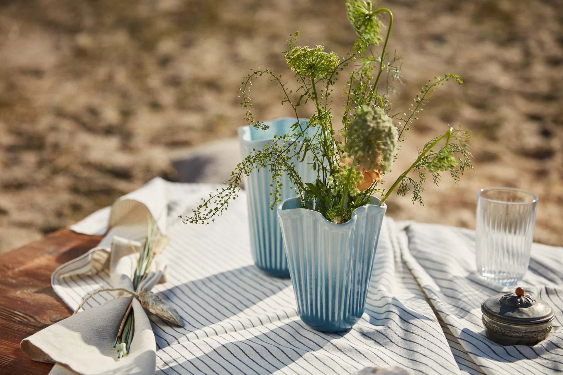 Vase Unfold Hammershøi, Bleu, 16,5 cm Kähler