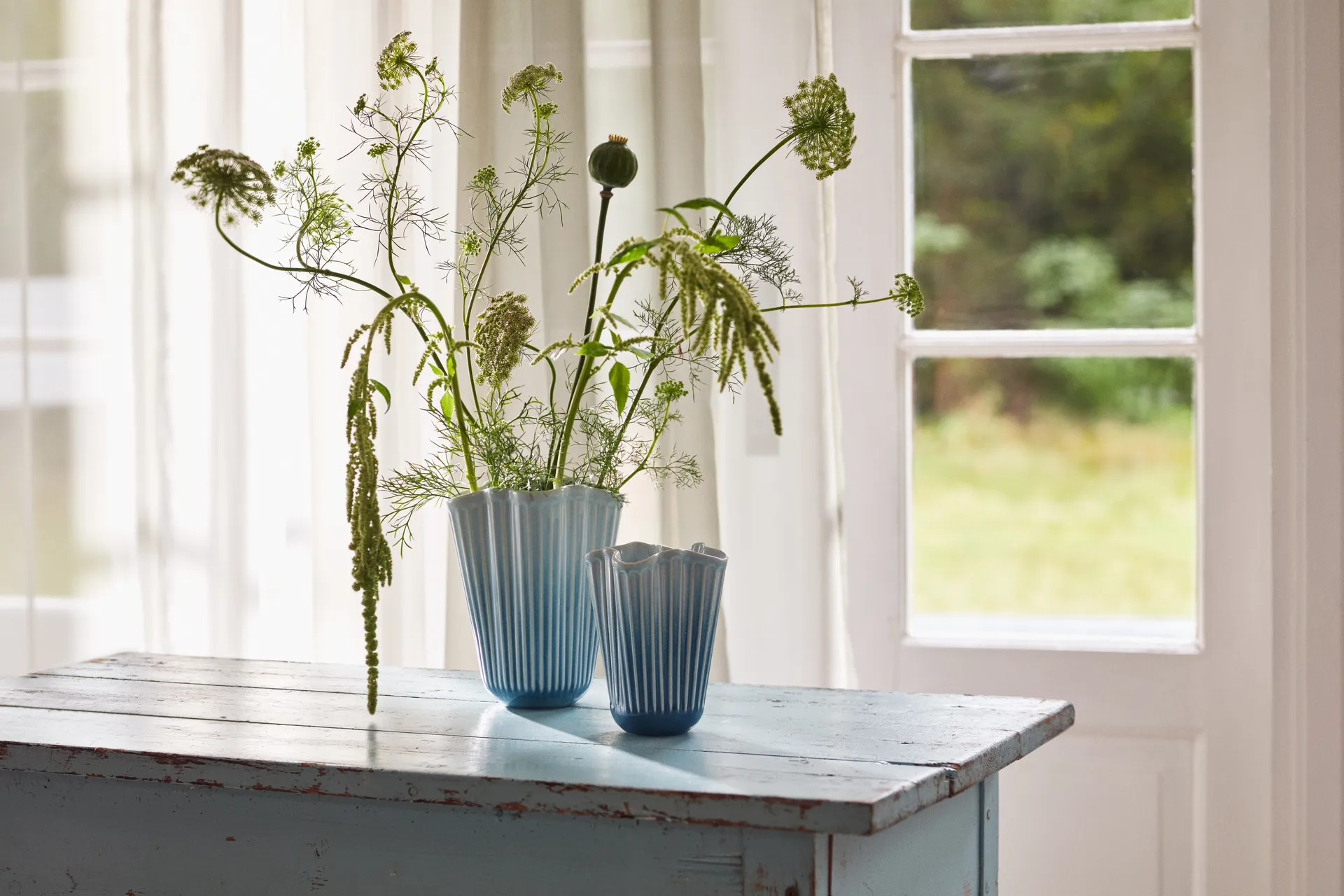 Vase Unfold Hammershøi, Bleu, 16,5 cm Kähler