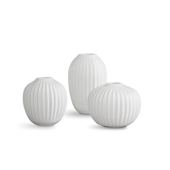 Vases miniatures Hammershøi lot de 3 - blanc - Kähler