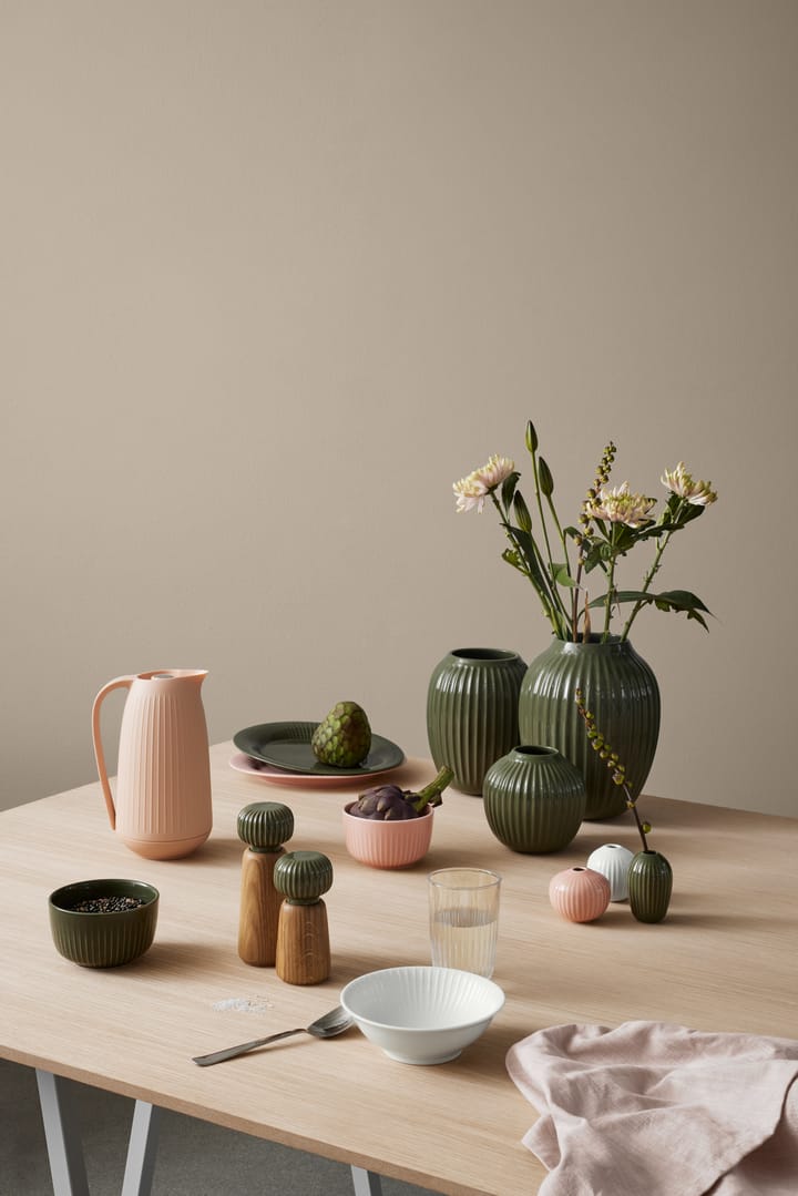 Vases miniatures Hammershøi lot de 3, Vert foncé-nude-blanc Kähler