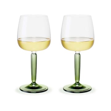 Verre à vin blanc Hammershøi 35 cl Lot de 2 - Transparent-vert - Kähler