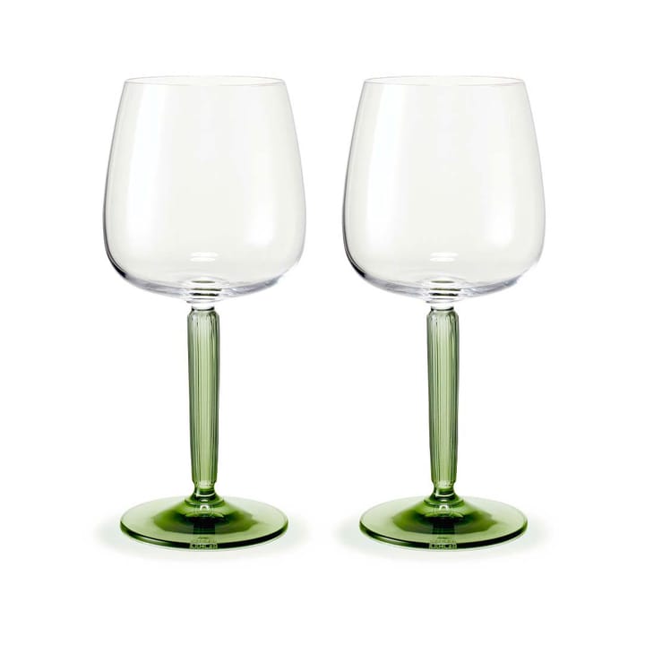 Verre à vin rouge Hammershøi 49 cl Lot de 2 - Transparent-vert - Kähler