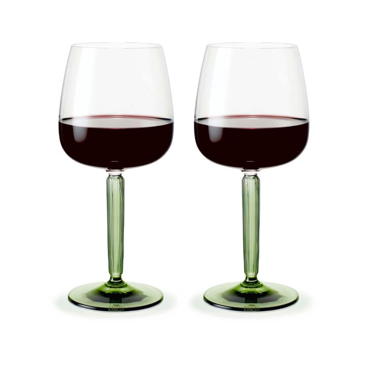 Verre à vin rouge Hammershøi 49 cl Lot de 2 - Transparent-vert - Kähler