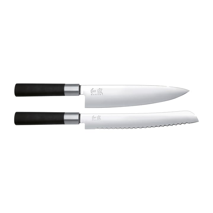 Ensemble de couteau de cuisine et à pain Kai Wasabi Black - 2 pièces - KAI