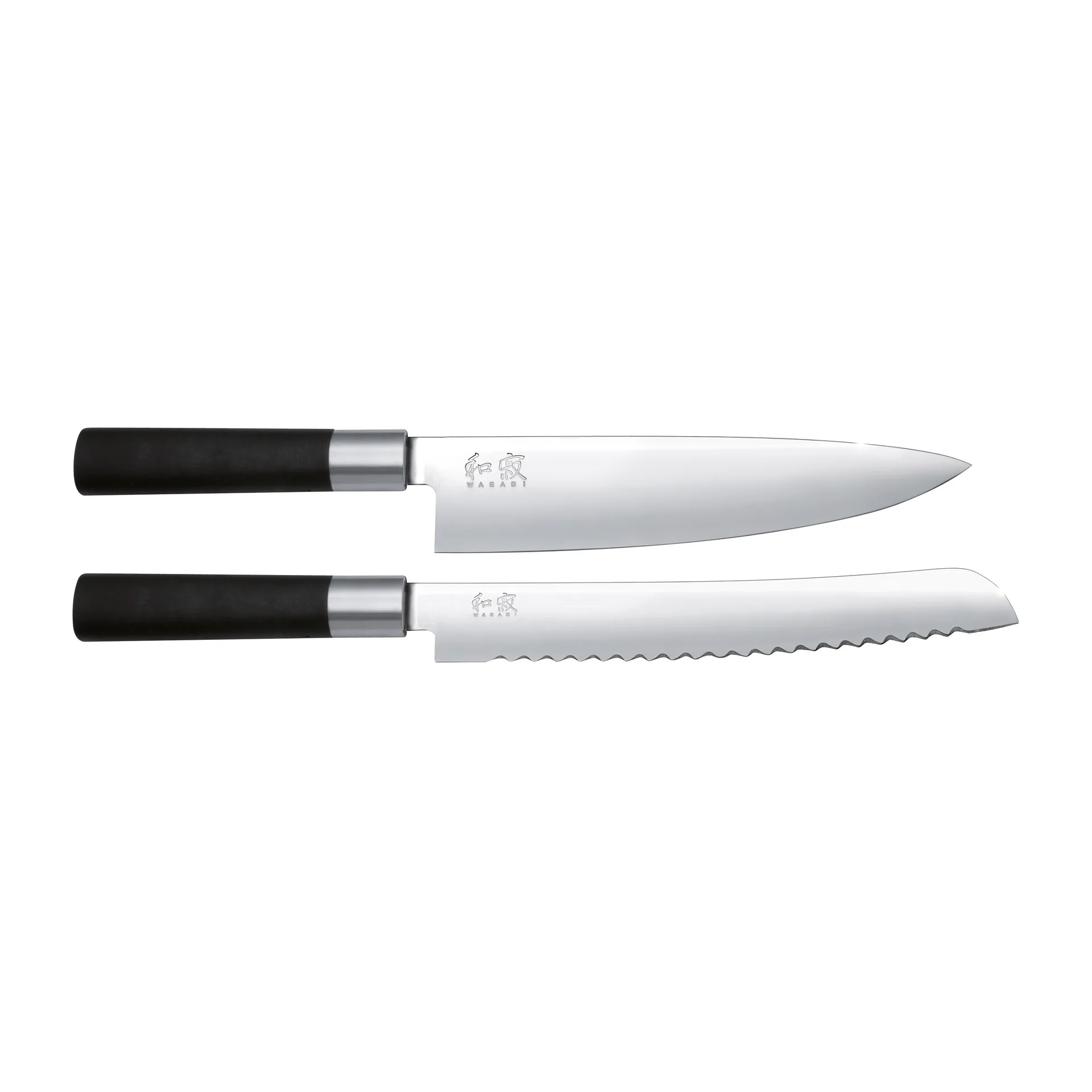 Ensemble de couteau de cuisine et à pain Kai Wasabi Black, 2 pièces KAI