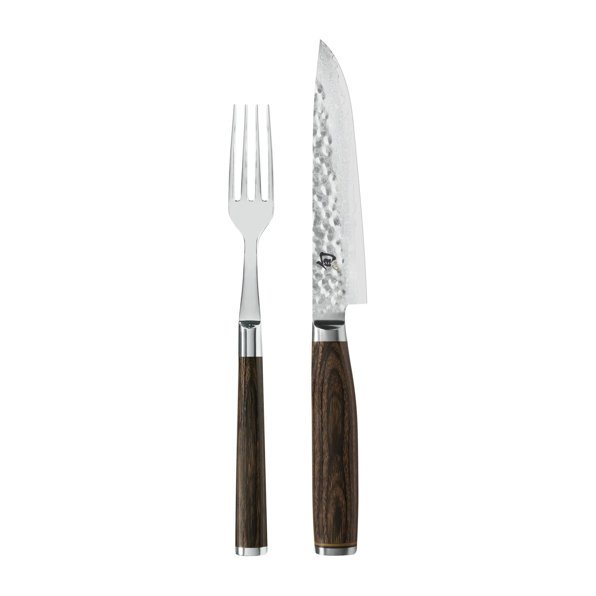 Ensemble de couteau et fourchette Kai Shun Premier, Chrome-marron KAI