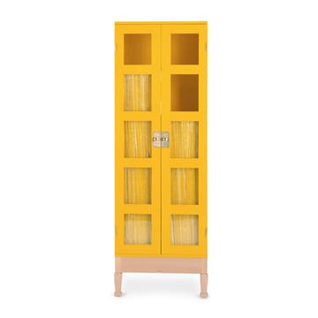 Bibliothèque National Geographic - Jaune-socle hêtre-laiton - Källemo