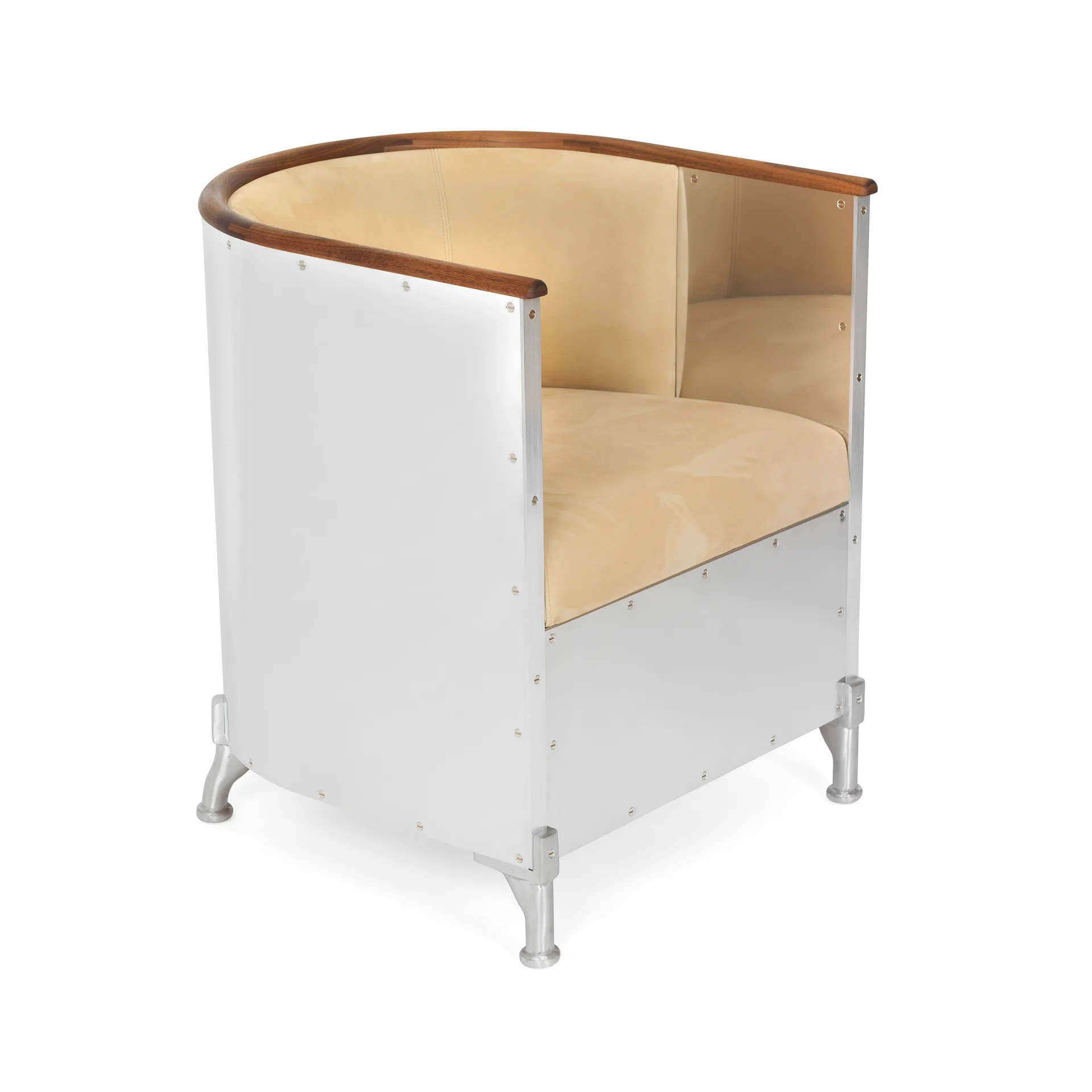 Bureau Brokk, Cuir Duet Gold-noyer huilé Källemo