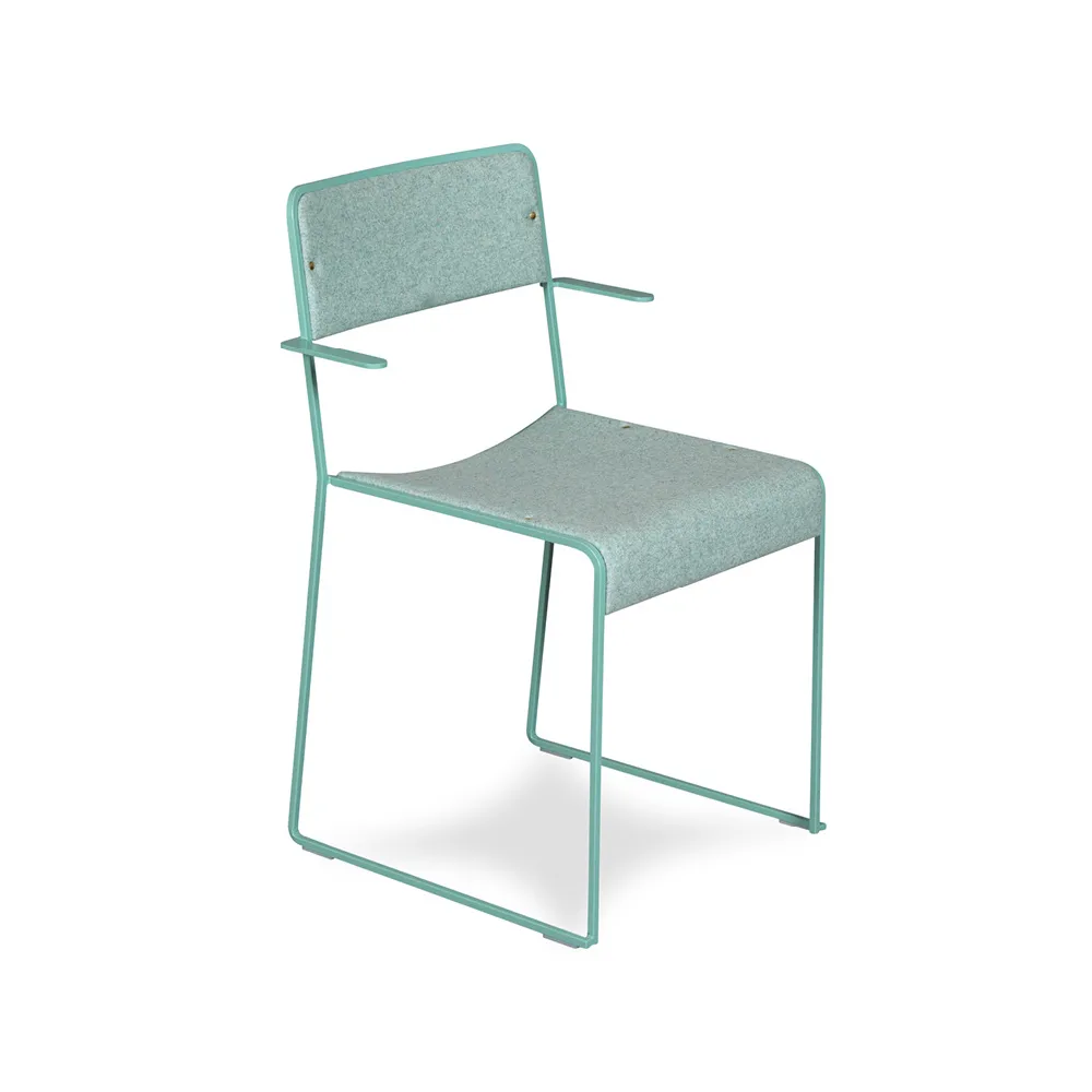 Chaise à accoudoirs Sindre, Bleu-tissu Divina Källemo