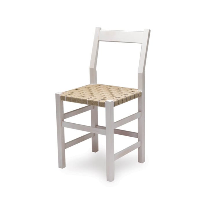Chaise Schablon - Sangle naturelle-piètement blanc - Källemo