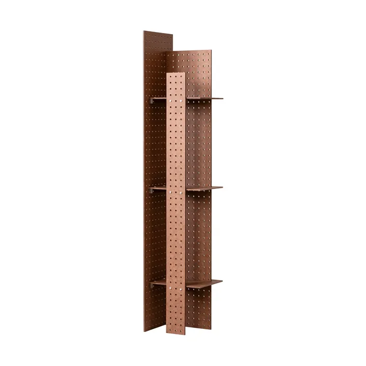 Étagère murale FF02 The Perforated Furniture - Panneau de fibres dures-noyer, 28x24x128 cm - Källemo