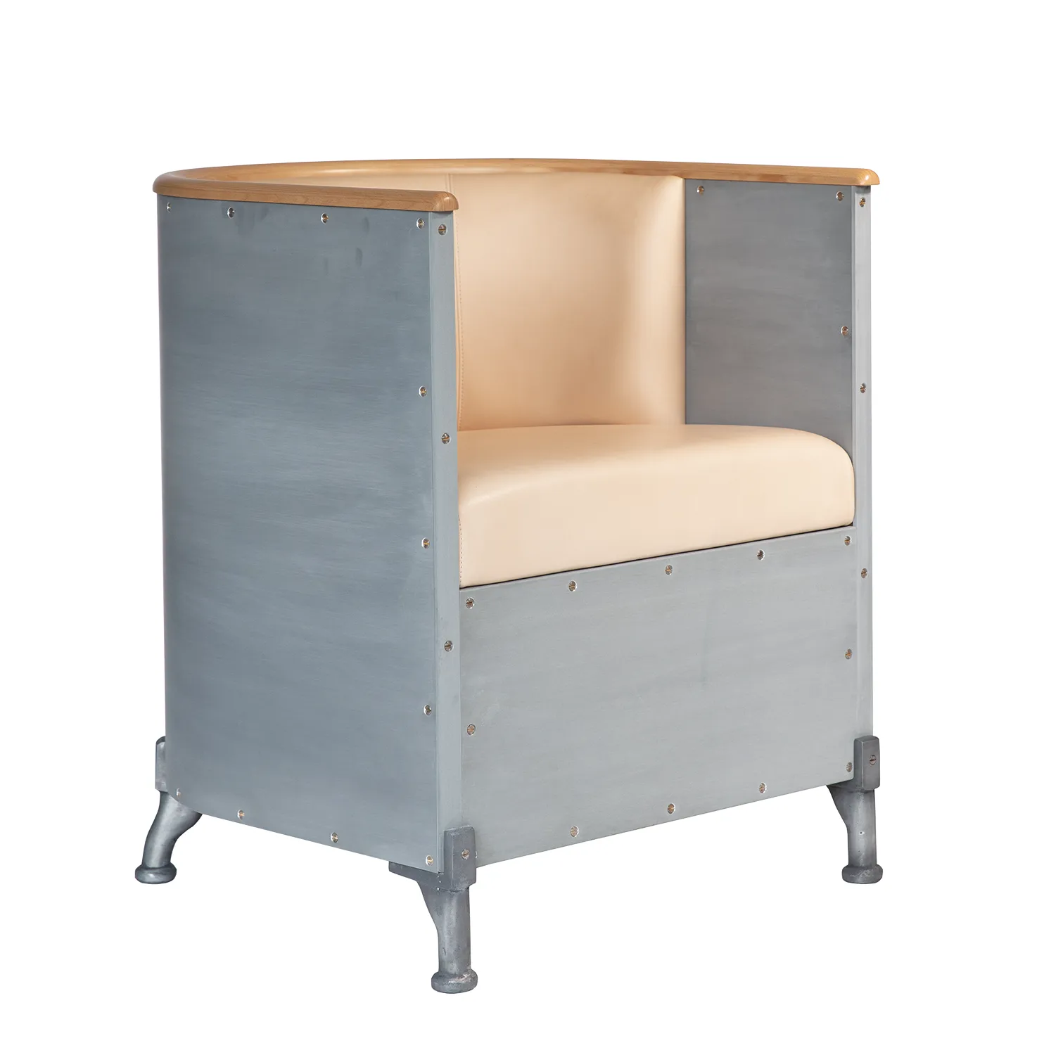 Fauteuil Aluminium Etch, Tärnsjö naturel-aluminium gravé-bouleau Källemo