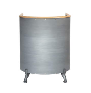 Fauteuil Aluminium Etch - Tärnsjö naturel-aluminium gravé-bouleau - Källemo