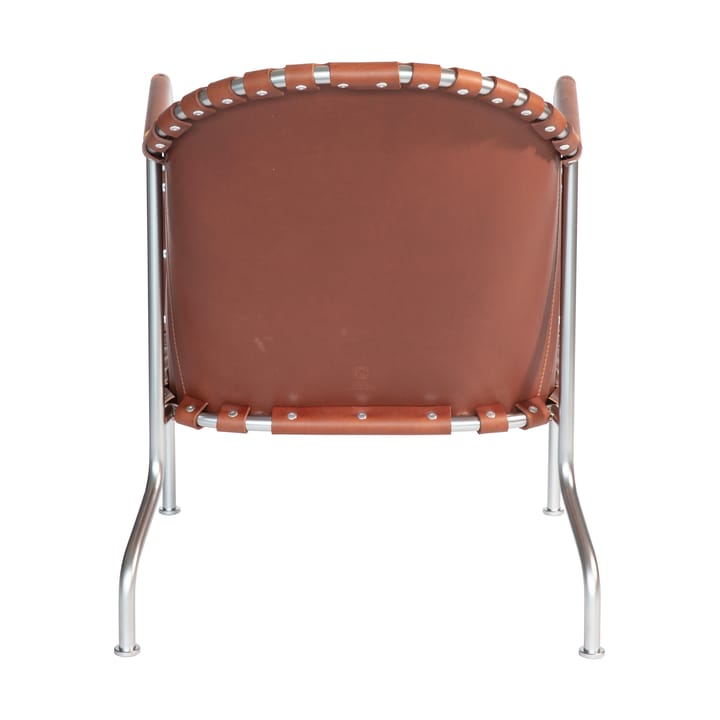 Fauteuil Bruno, Cuir brun vintage-chrome mat Källemo