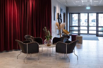 Fauteuil Bruno - Cuir pleine fleur 9208 brun cigare-chrome - Källemo