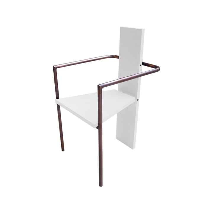 Fauteuil Concrete - Blanc-piètement cuivré - Källemo
