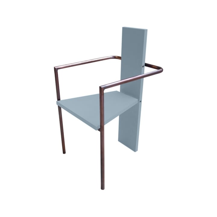 Fauteuil Concrete - Bleu ciel-piètement cuivré - Källemo
