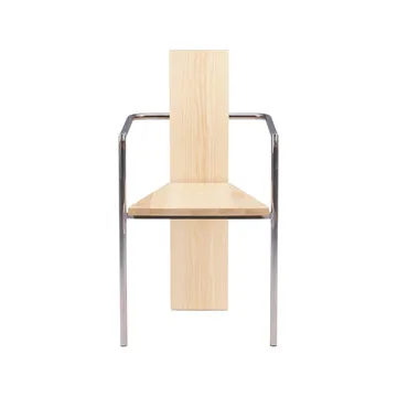 Fauteuil Concrete - Frêne-piètement acier brut - Källemo