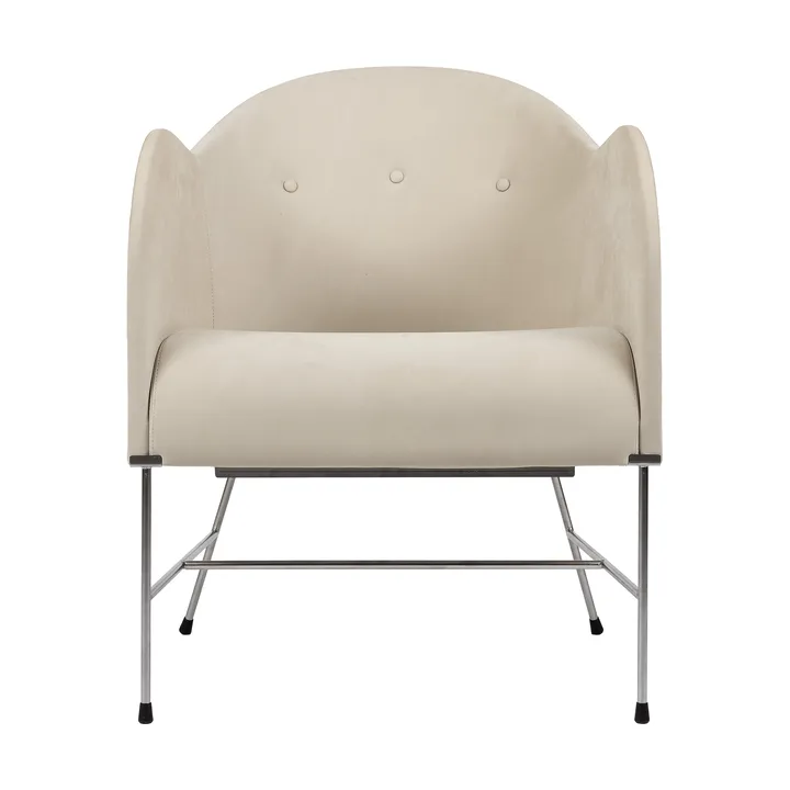 Fauteuil El Novillero - Cuir Nubuck 501-pieds chromés mats - Källemo