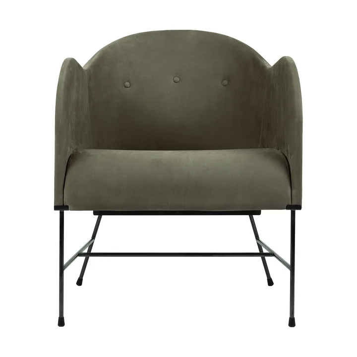 Fauteuil El Novillero - Cuir Nubuck 512-pieds noirs - Källemo