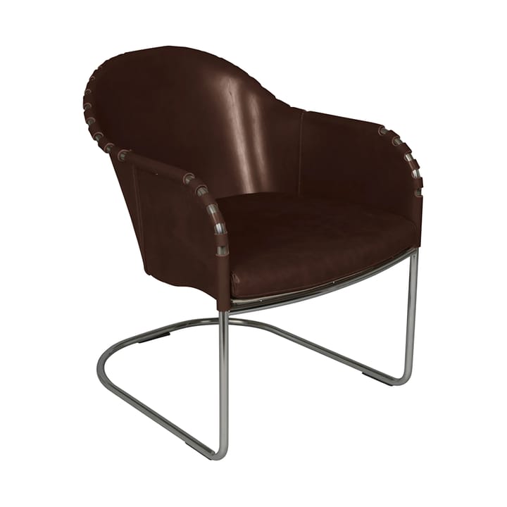 Fauteuil Ingo - Brun cigare-chrome mat - Källemo
