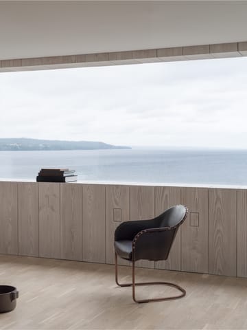 Fauteuil Ingo - Brun cigare-chrome mat - Källemo